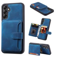 OEM - Pl&aring;nboksfodral f&ouml;r Samsung Galaxy S26 TPU + &Auml;kta l&auml;der - Safir
