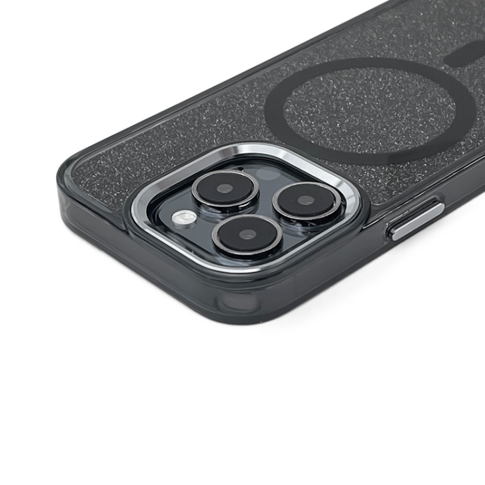 A-One Brand - iPhone 17 Pro Max Mobilskal MagSafe Glitter - Svart