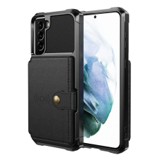 OEM - Galaxy S22 Mobilskal Korthållare ZM03 Kickstand - Svart