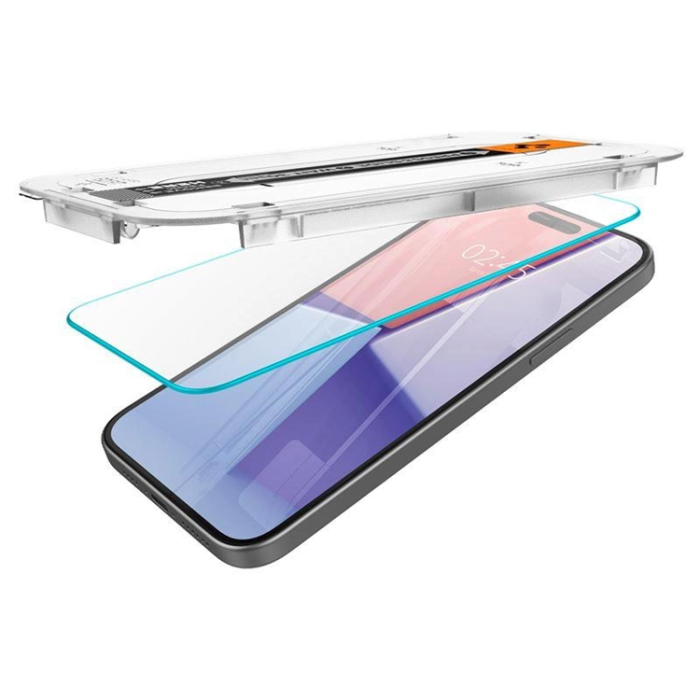 Spigen - [2-Pack] Spigen iPhone 15 Plus Härdat Glas Skärmskydd 'EZ' Fit