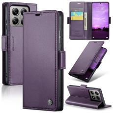 Caseme - CASEME Xiaomi 14T Pro Pl&aring;nboksfodral Konstl&auml;der RFID-Skydd Lila