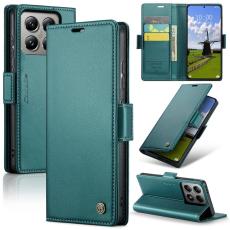 Caseme - CASEME Xiaomi 14T Pro Pl&aring;nboksfodral Konstl&auml;der RFID-Skydd Gr&ouml;n