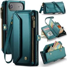 Caseme - CASEME iPhone Air Pl&aring;nboksfodral Konstl&auml;der med Dragkedja - Gr&ouml;n