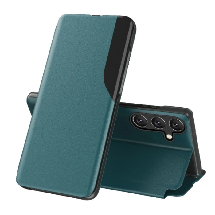 OEM - Galaxy A56 Fodral Eco Läder View Elegant Flap - Grön