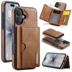 DG.MING - DG.MING M6 Series Mobilskal till iPhone 17 Magnetiskt Pl&aring;nboksfodral Brun