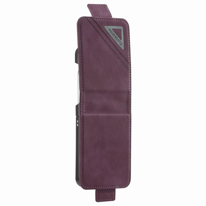 FORWENW - FORWENW F3-Series Samsung Galaxy Z Flip3 Fodral KonstLäder - Vinröd
