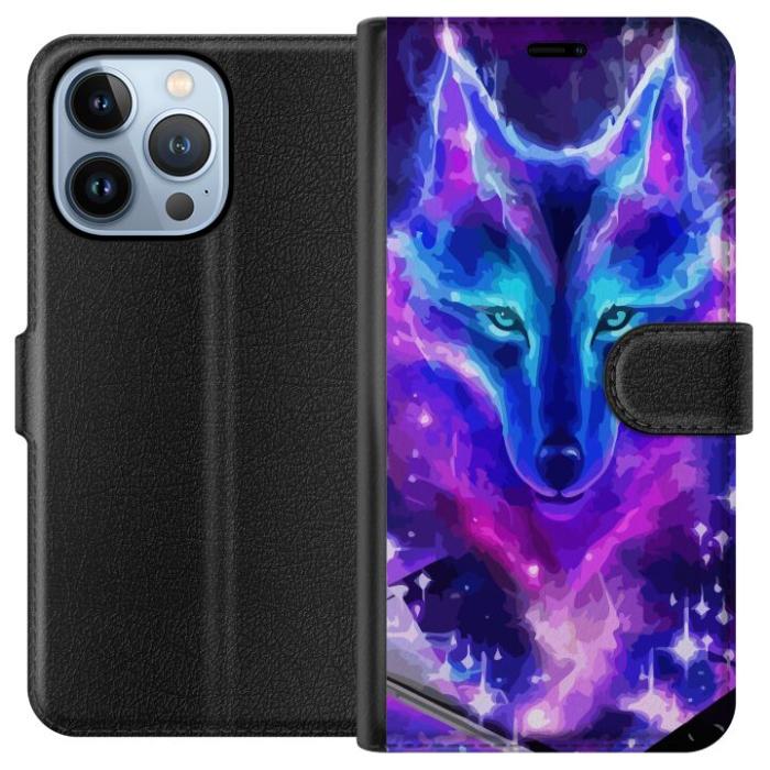 iSecrets - Plånboksfodral till Apple iPhone 13 Pro med Neon Varg