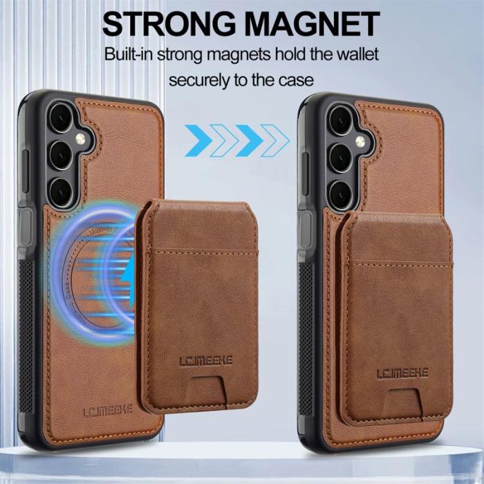 LC.imeeke - LC.IMEEKE L3 för Samsung Galaxy A17 5G Fodral KonstLäder - Brun