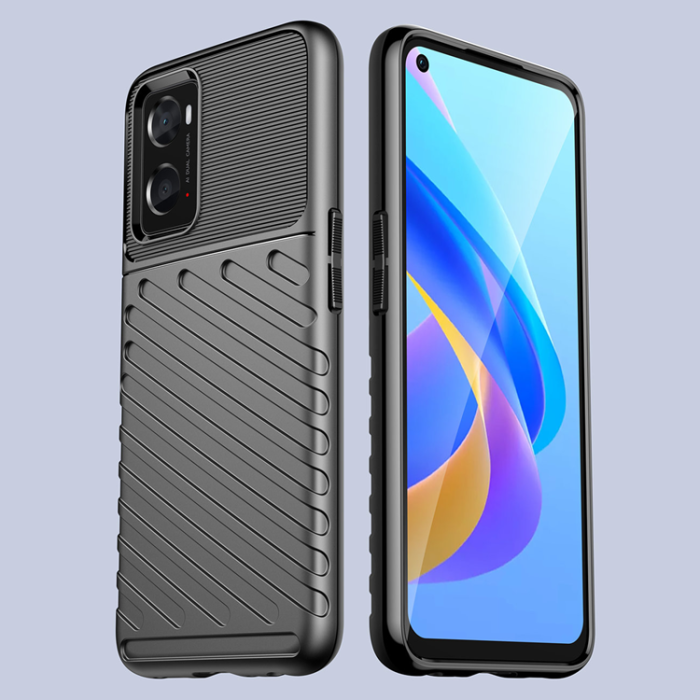 OEM - Realme 9i/Oppo A76/A36 Mobilskal Thunder Armored - Svart