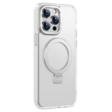 X-Level - X-LEVEL Mobilskal till iPhone 14 Pro TPU+PC med Magnetisk St&auml;ll Transparent Vit
