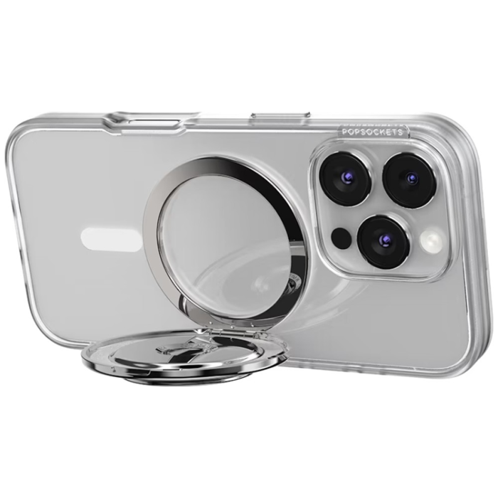 PopSockets - PopSockets MagSafe Popuphållare och Stativ Aluminium Radial - Silver