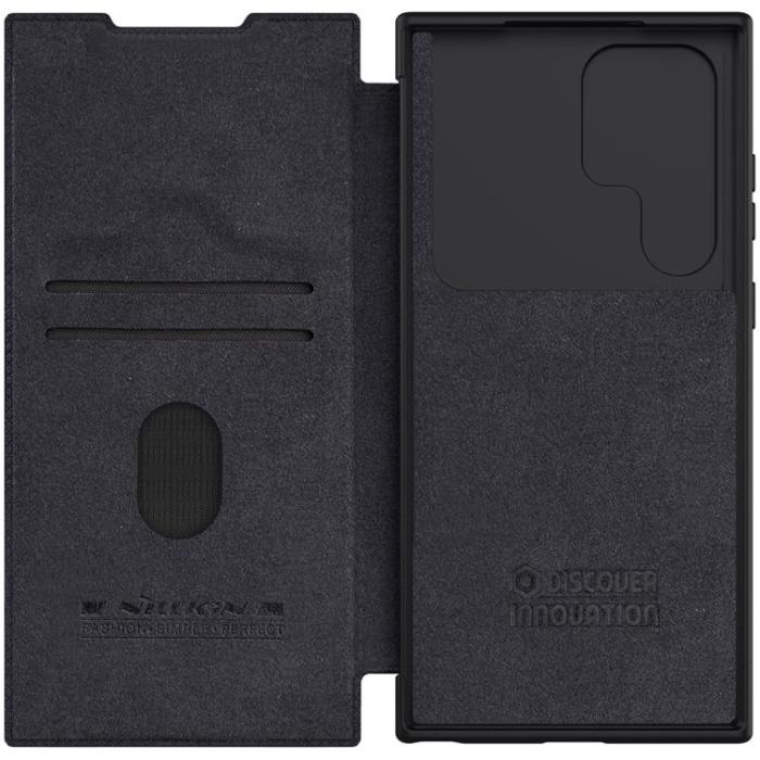 UTGATT1 - Nillkin Galaxy S23 Ultra Plånsboksfodral Qin Läder Pro - Svart