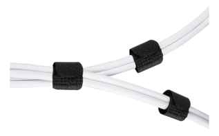 UTGATT1 - DELTACO kardborrband bredd 20mm, 18cm, 10-pack - Svart