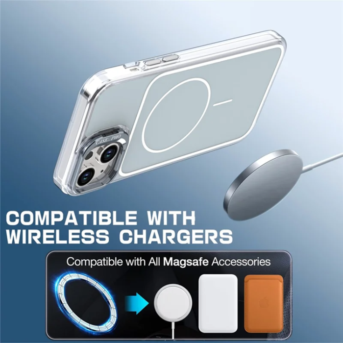 A-One Brand - iPhone 15 Plus Mobilskal MagSafe Lens Kickstand med Handrem - Grå