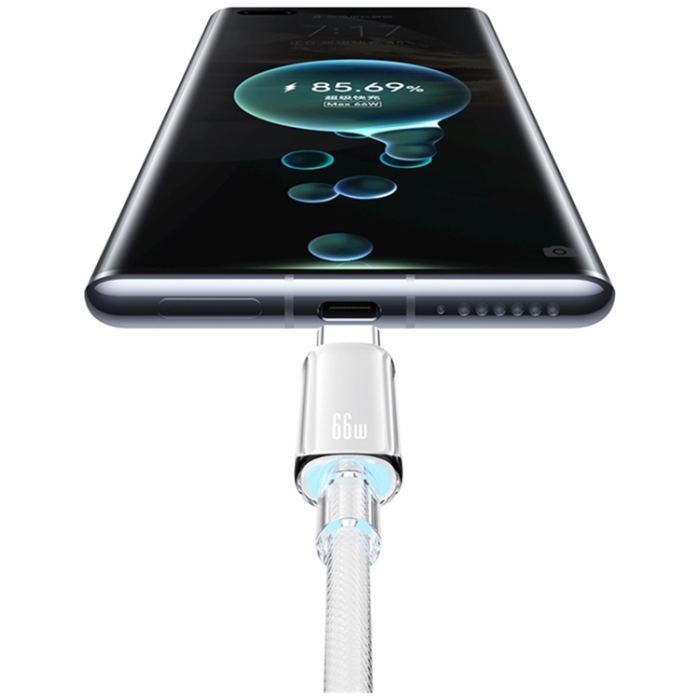 USAMS - Usams USB-A till USB-C Kabel 1.2m Cloud - Rosa