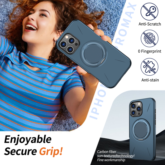 A-One Brand - iPhone 16 Pro Mobilskal MagSafe Rotating Kickstand TPU + PC