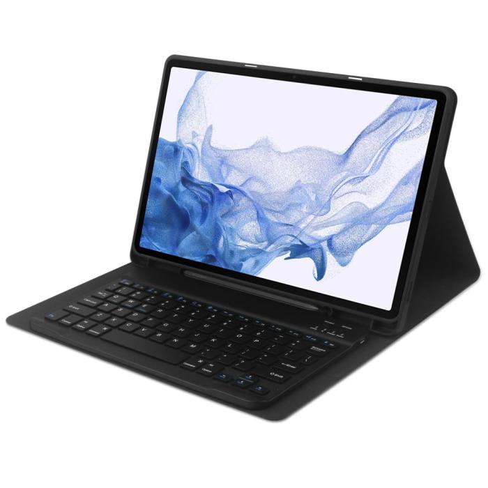 Tech-Protect - Tech-Protect Galaxy Tab S7 Plus/S8 Plus/S7 FE Fodral med Tangentbord - Svart
