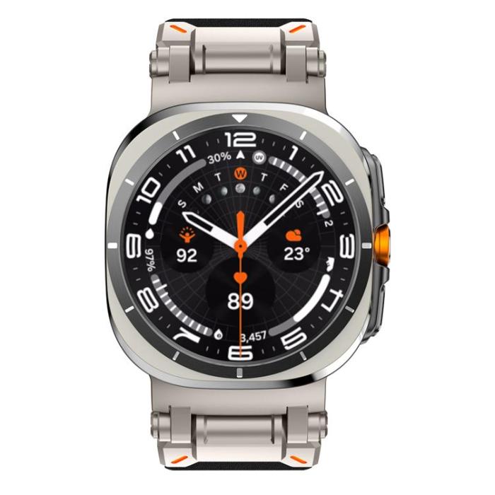 Boom of Sweden - Galaxy Watch Ultra (47mm) Armband Titanium Äkta Läder - Svart