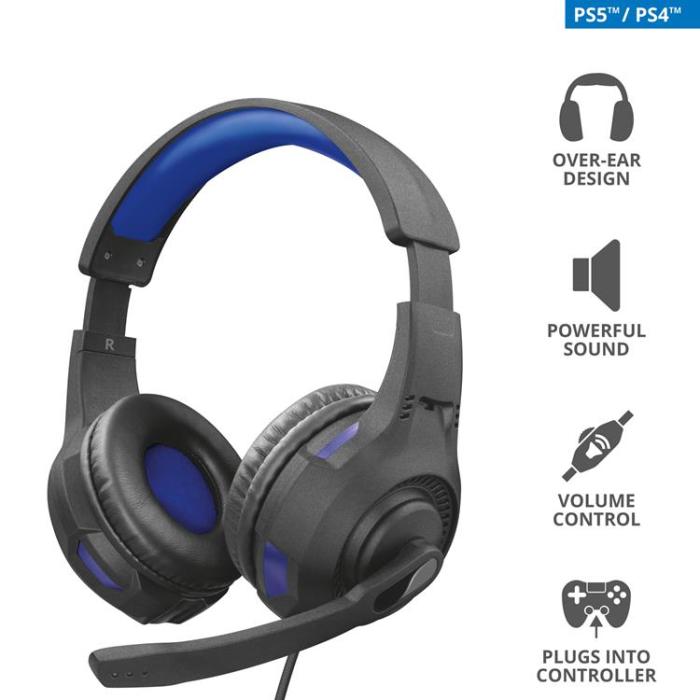 Trust - TRUST GXT 307B Gaming headset PS5 / PS4 - Blå