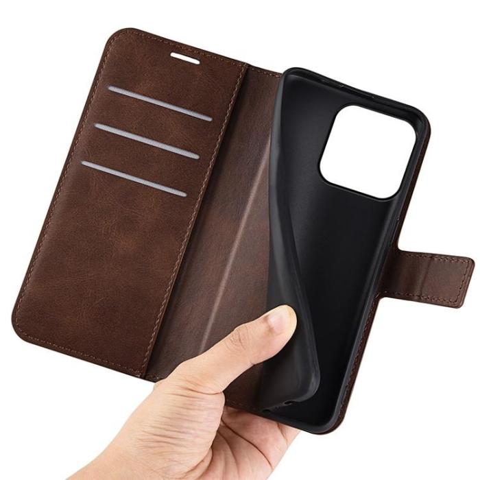 A-One Brand - iPhone 15 Pro Max Plånboksfodral Calf Flip Folio - Brun