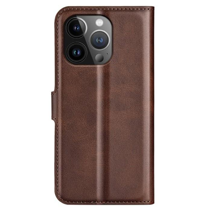 A-One Brand - iPhone 15 Pro Max Plånboksfodral Calf Flip Folio - Brun