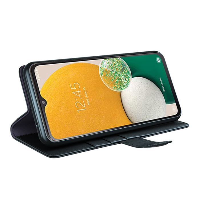 A-One Brand - Galaxy A14 5G/4G Plånboksfodral Äkta Läder Folio Flip - Svart