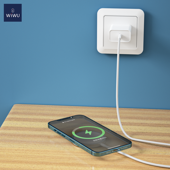 WIWU - WIWU Magnetisk Trådlös Laddare 15W Wi-W009 - Vit