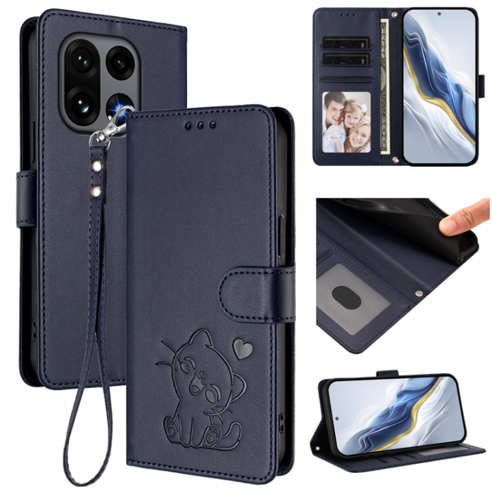 A-One Brand - OnePlus 15 5G Konstläder Plånboksfodral Love Cat Pattern Imprint