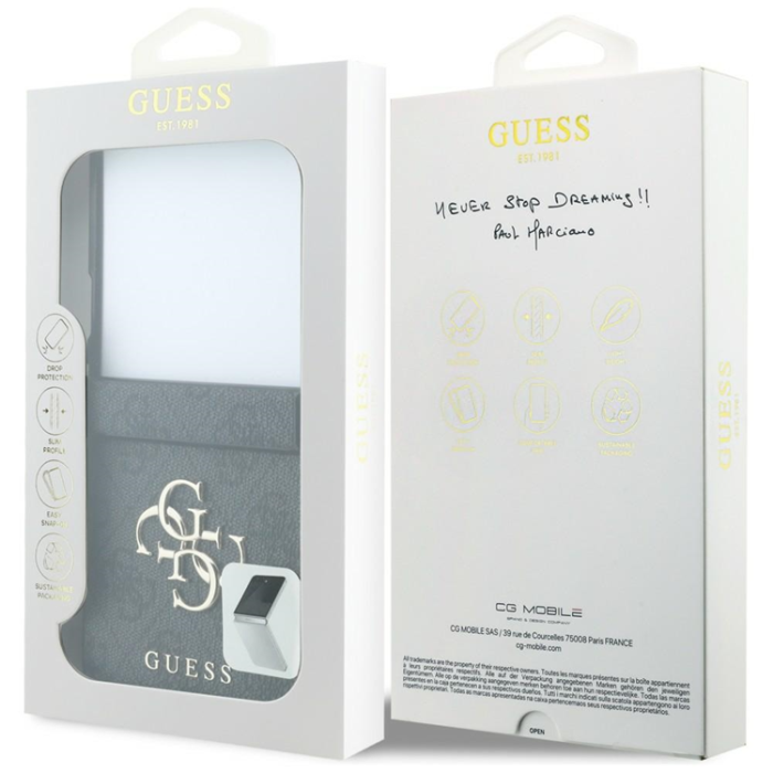 Guess - Guess Mobilskal För Galaxy Z Flip 8 Big 4G Logo - Svart