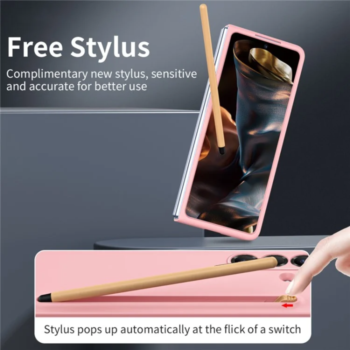 A-One Brand - Galaxy Z Fold 7 5G Mobilskal Med Stylus Hård PC - Rosa