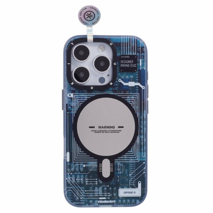 A-One Brand - Youngkit iPhone 16 Pro Max Mobilskal Magafe IMD Pattern - Grå
