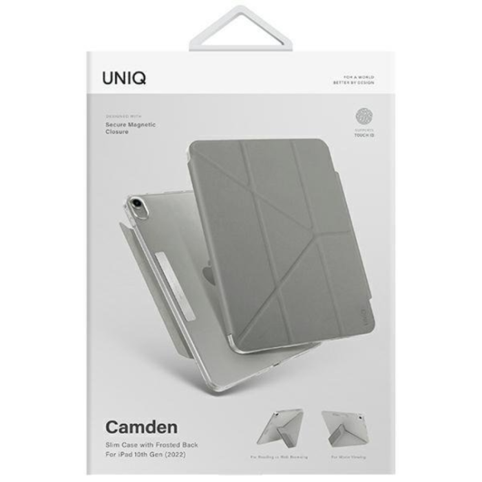 UNIQ - UNIQ iPad 10.9 (2022) Fodral Camden Antimicrobial - Grå