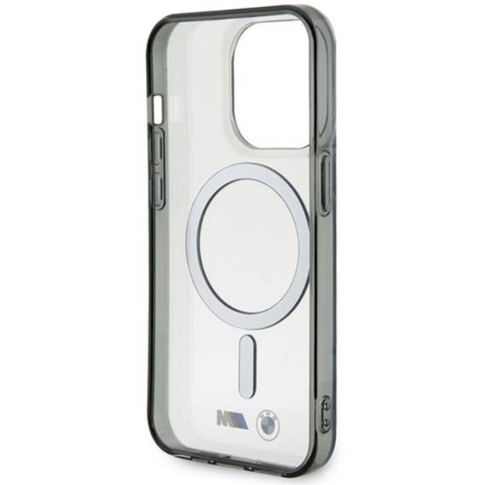 BMW - BMW iPhone 14 Pro Max Mobilskal Magsafe Silver Ring - Transparent