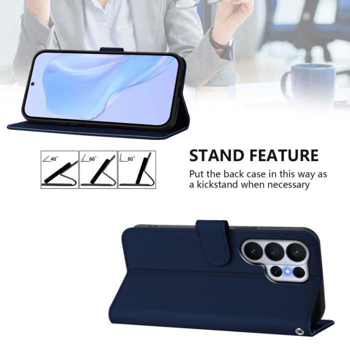 OEM - Samsung Galaxy S26 Ultra Fodral Konstläder - Marinblå