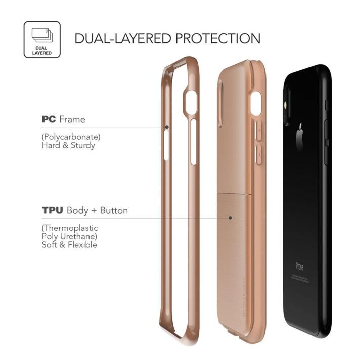 VERUS - Verus High Pro Shield Skal till Apple iPhone XS / X - Blush Gold