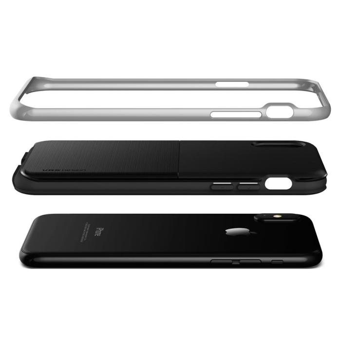 UTGATT5 - Verus High Pro Shield Skal till Apple iPhone XS / X - Silver