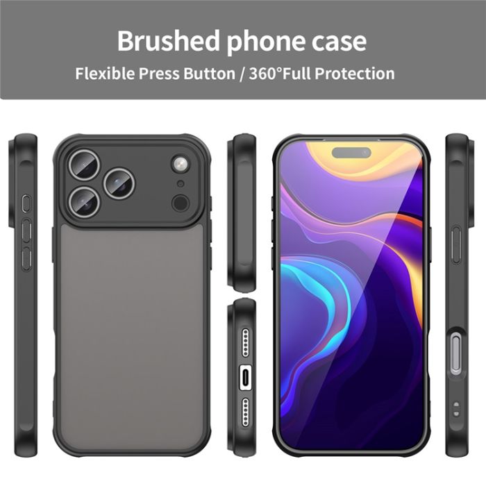 A-One Brand - iPhone 17 Pro Mobilskal Frostade krockkuddar Drop Proof