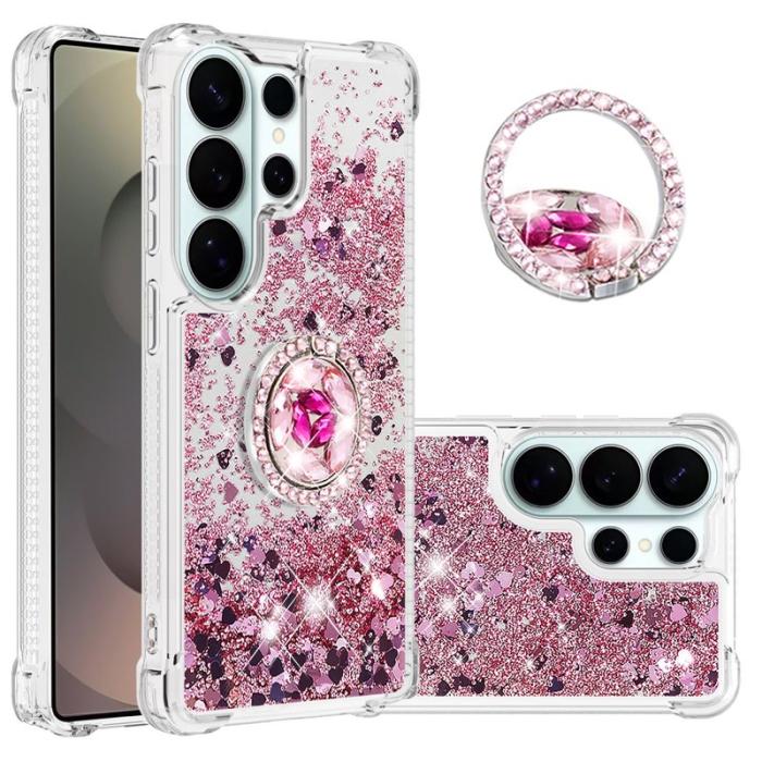 OEM - Mobilskal till SAMSUNG Galaxy S26 Ultra TPU Stöd Skydd - Roséguld / Hjärtar