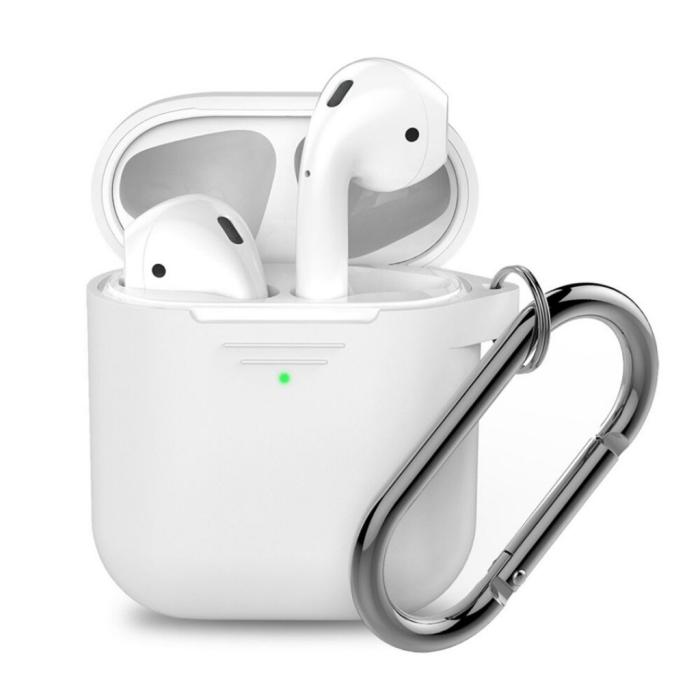 PodSkinz - PodSkinz - Skyddande silikonfodral för Airpods - Vit