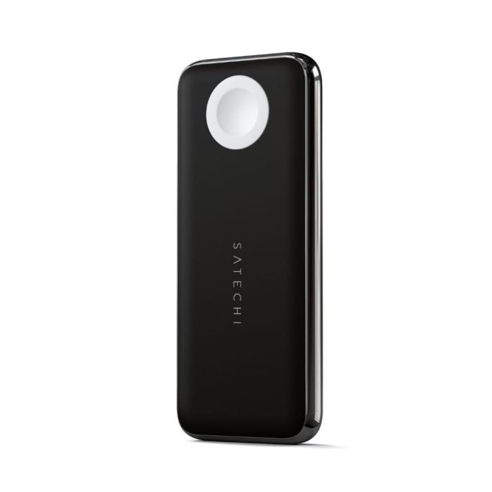 Satechi - Satechi Powerbank 10000 mAh med inbyggd Qi-laddning, Apple Watch laddning