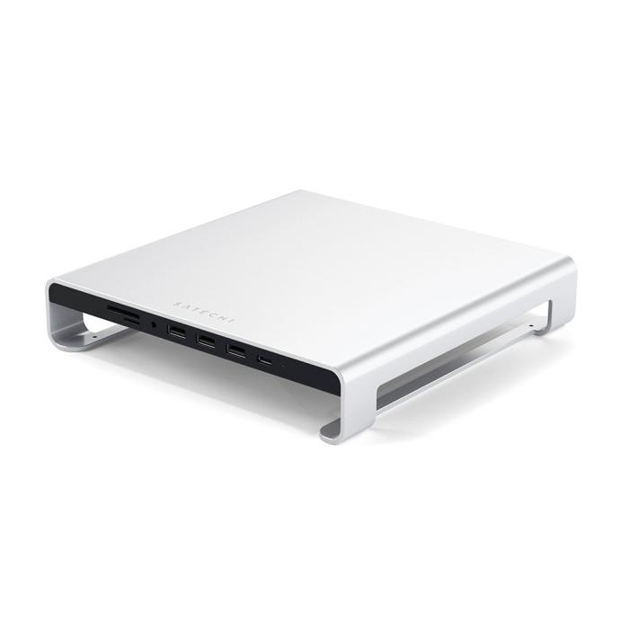 Satechi - Satechi USB-C Aluminum Monitor Stand Hub för iMac - Silver