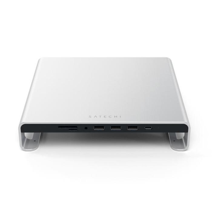 Satechi - Satechi USB-C Aluminum Monitor Stand Hub för iMac - Silver