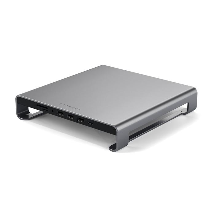 Satechi - Satechi USB-C Aluminum Monitor Stand Hub för iMac - Silver