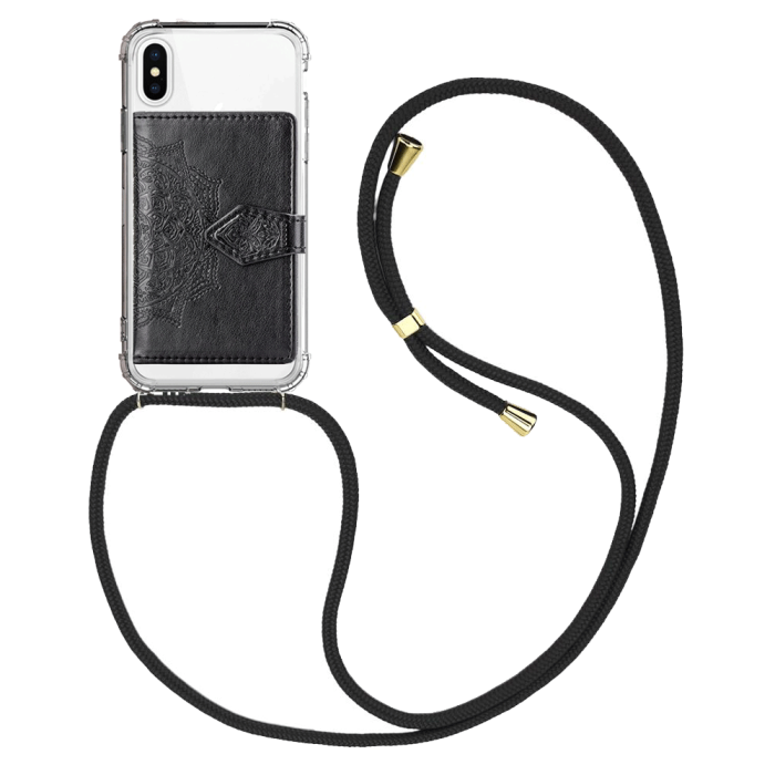 Boom of Sweden - iPhone 7/8 skal med mobilhalsband och kreditkortshållare