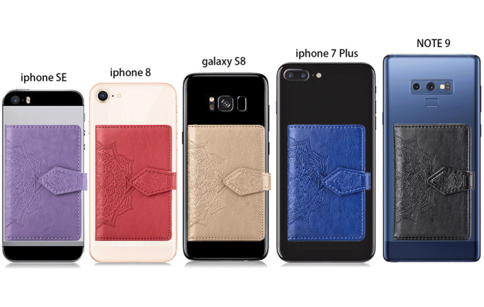 Boom of Sweden - iPhone 7/8 skal med mobilhalsband och kreditkortshållare