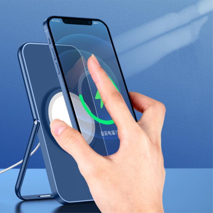 A-One Brand - Desktop Mount Magsafe Wireless Charger - Blå