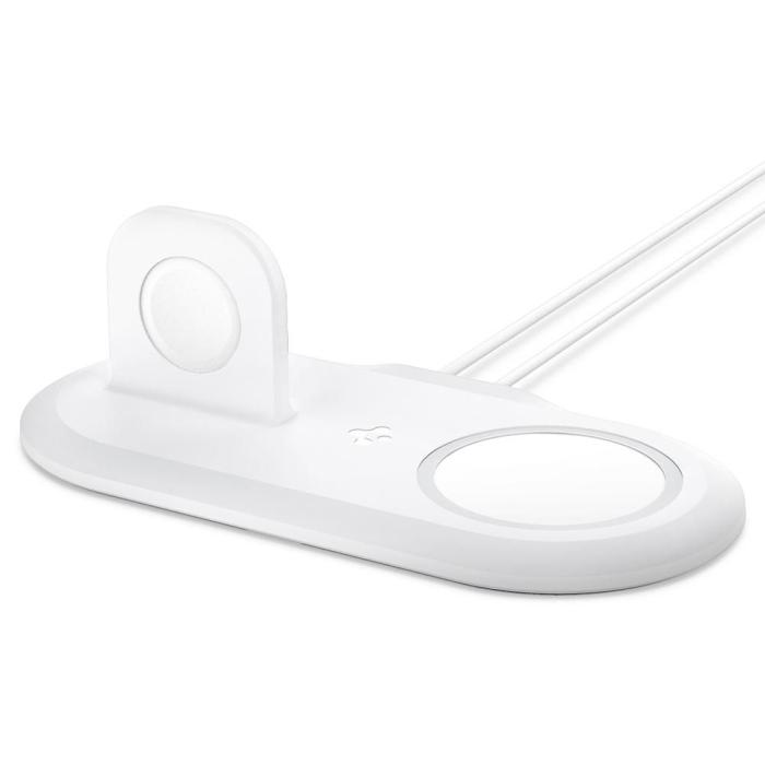 UTGATT - Spigen - Magfit Duo Apple Magsafe & Apple Watch Charger Stand - Vit
