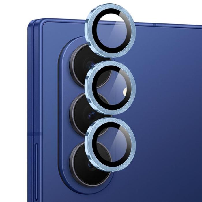 NORTHJO - NORTHJO Kameralinsskydd Härdat glas För Galaxy Z Fold 8 Metal Ring - Blå