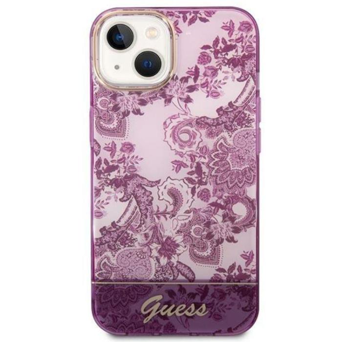 Guess - GUESS iPhone 14 Plus Skal Porcelain Collection - Fuschia