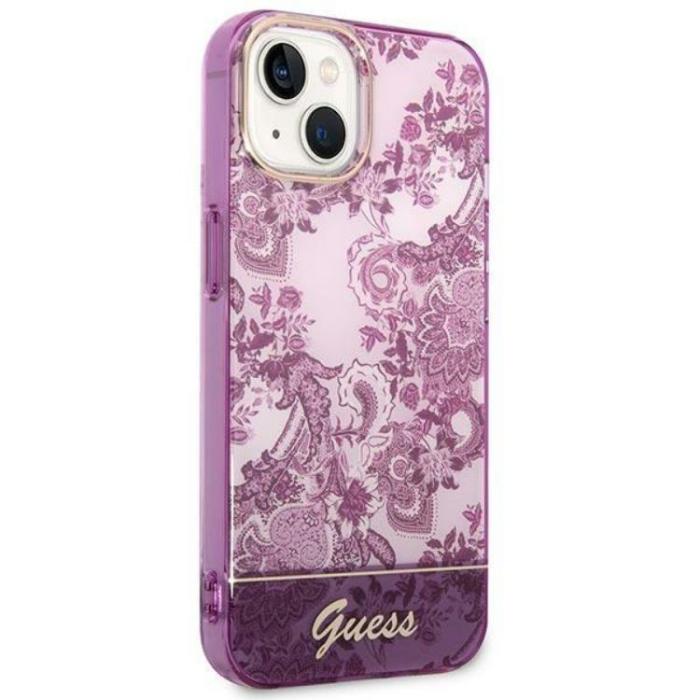 Guess - GUESS iPhone 14 Plus Skal Porcelain Collection - Fuschia